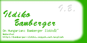 ildiko bamberger business card